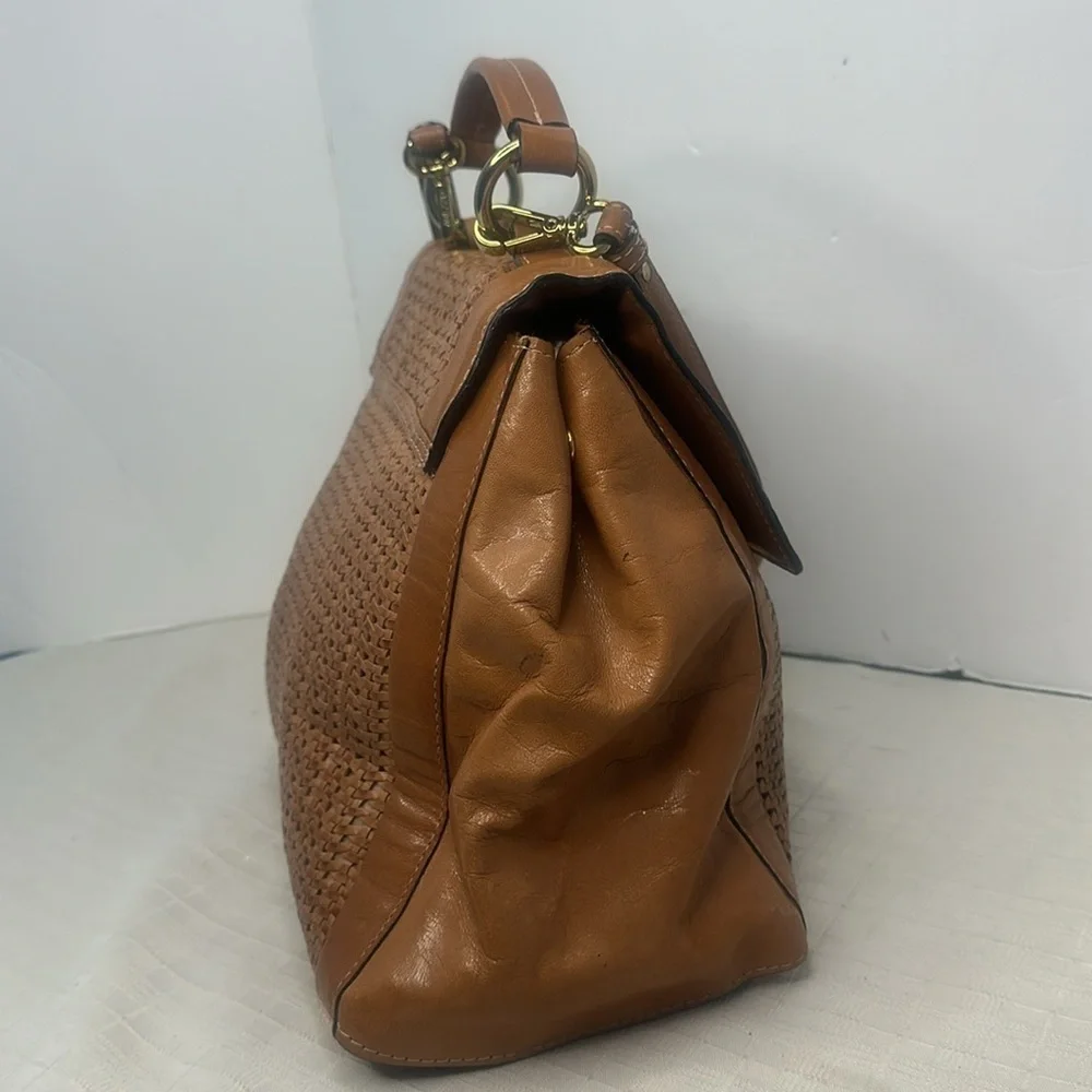 Arezzo vegetable tanned leather top Handel/shoulder strap bag